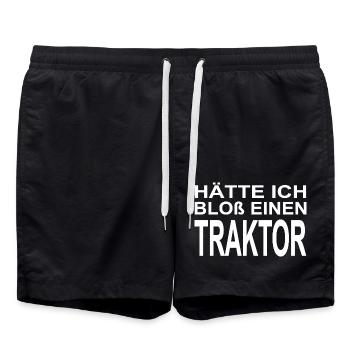 Traktor - Badeshorts - Schwarz - Vorne - AI Model Male 185 light (185cm)