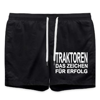 Traktor - Badeshorts - Schwarz - Vorne - AI Model Male 185 light (185cm)