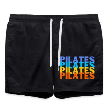 Pilates - Short de bain - noir - Devant - AI Model Male 185 light (185cm)
