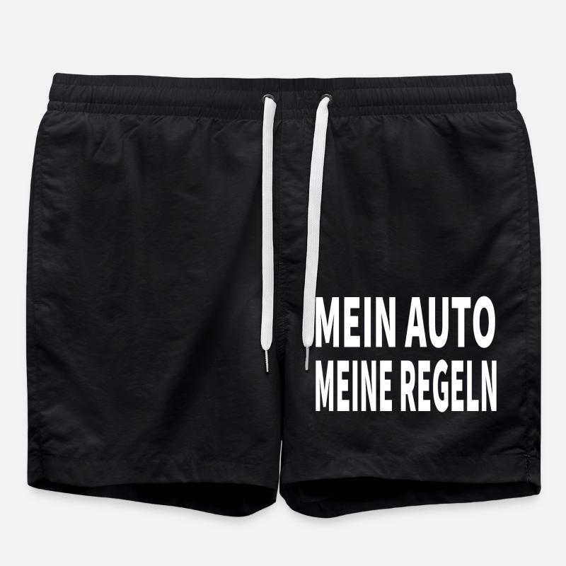 Auto - Badeshorts - Schwarz