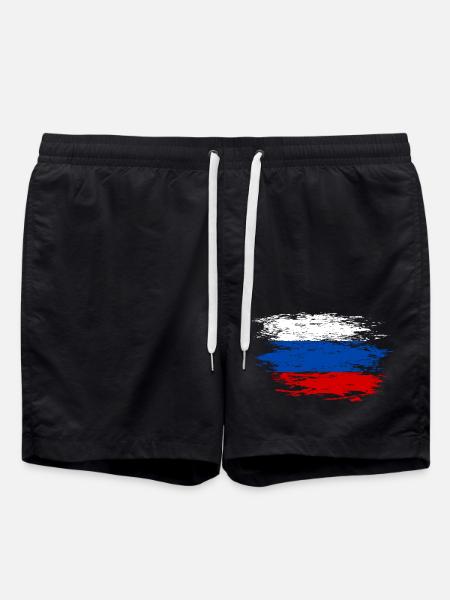 Drapeau russe utilisé - Short de bain - noir
