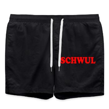 Gay - Short de bain - noir - Devant - AI Model Male 185 light (185cm)