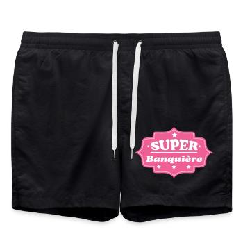 SUPER Banker - Swim Trunks - black - Front - AI Model Male 185 light (185cm)