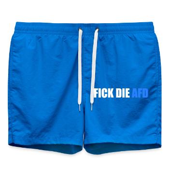 Fuck the afd - Swim Trunks - cobalt blue - Front