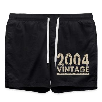 Vintage 2004 Bursdag - One of Kind - Swim Trunks - black - Front - AI Model Male 185 light (185cm)