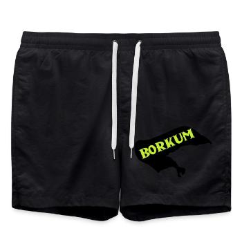 Borkum Island - Swim Trunks - black - Front - AI Model Male 185 light (185cm)