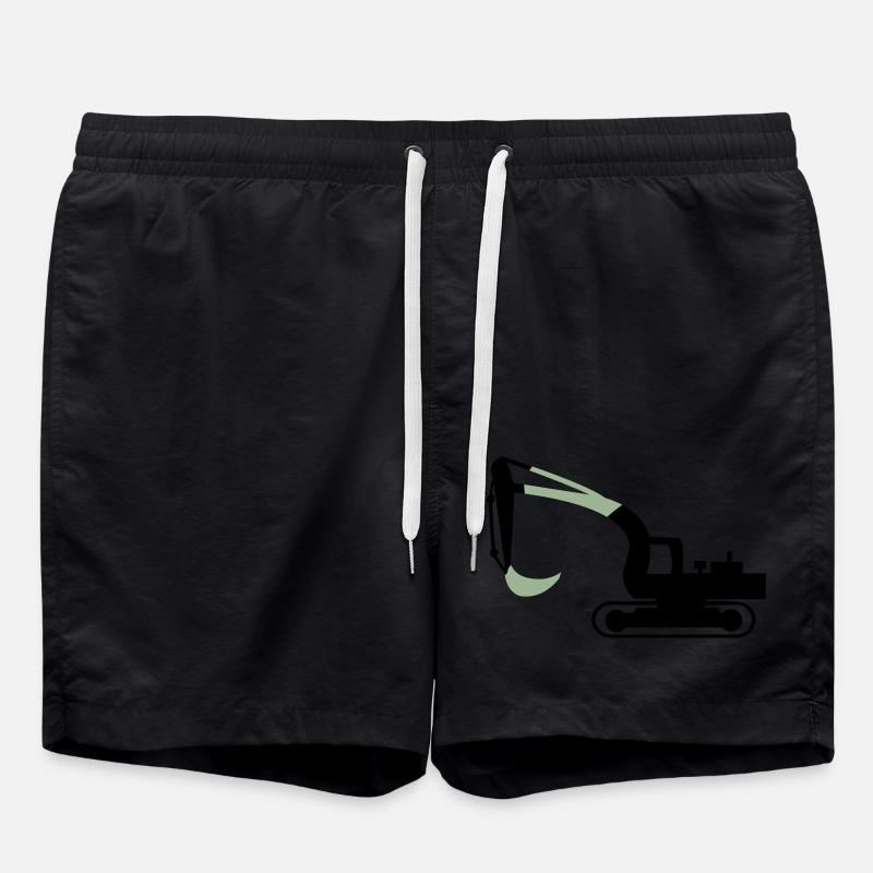 excavatrice - Short de bain - noir