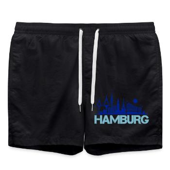 Horizon de Hambourg 1 - Short de bain - noir - Devant - AI Model Male 185 light (185cm)
