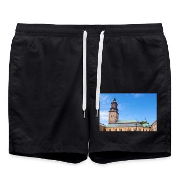 Deutsche Kirche Tyska kyrkan Göteborg Stadt Schweden - Badeshorts - Schwarz - Vorne - AI Model Male 185 light (185cm)