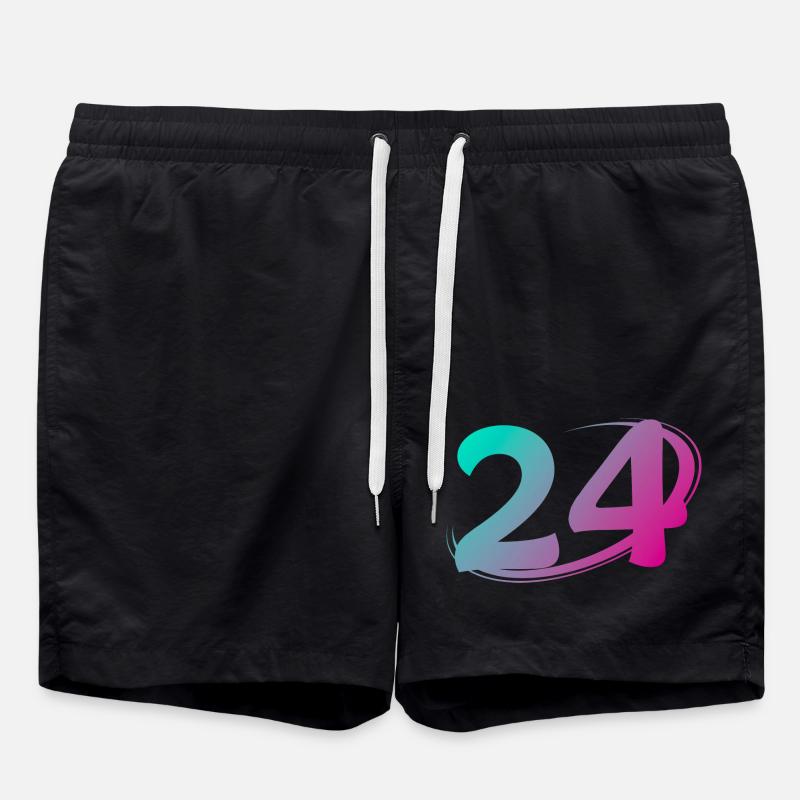 Nummer 24 mehrfarbig - Badeshorts - Schwarz