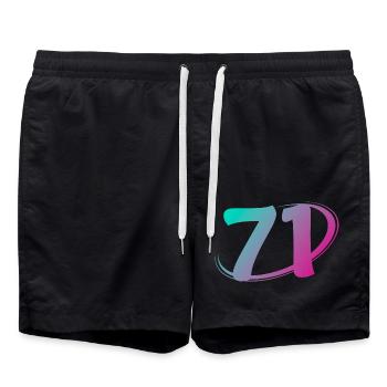 Number 71 multicolor - Swim Trunks - black - Front - AI Model Male 185 light (185cm)