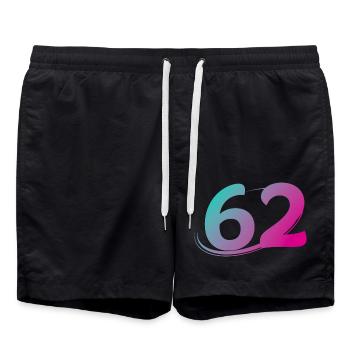 Numéro 62 multicolore - Short de bain - noir - Devant - AI Model Male 185 light (185cm)