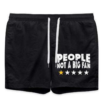 People- Not a big fan - Swim Trunks - black - Front - AI Model Male 185 light (185cm)