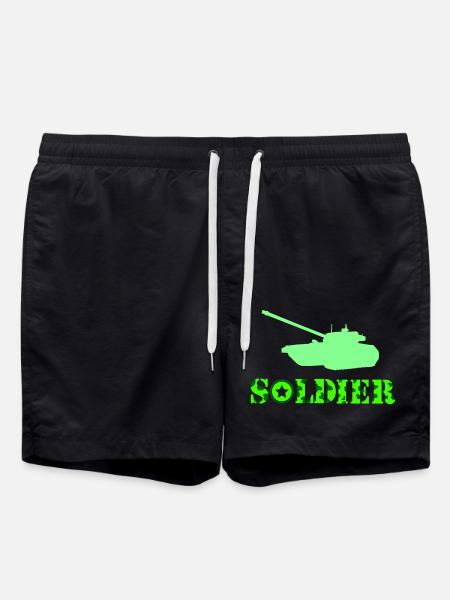 Tank Soldier - Swim Trunks - black