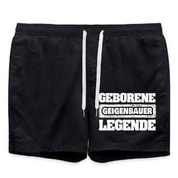 Beruf Geigenbauer - Badeshorts - Schwarz - Vorne - AI Model Male 185 light (185cm)