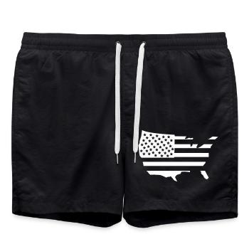 USA America 1 - Swim Trunks - black - Front - AI Model Male 185 light (185cm)