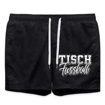 Tisch Fussball Tischfußball - Badeshorts - Schwarz - Vorne - AI Model Male 185 light (185cm)
