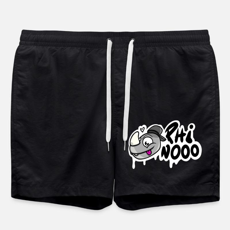 Cool Rhinooo - la chemise pour l’équipage de rhinocéros :) - Short de bain - noir