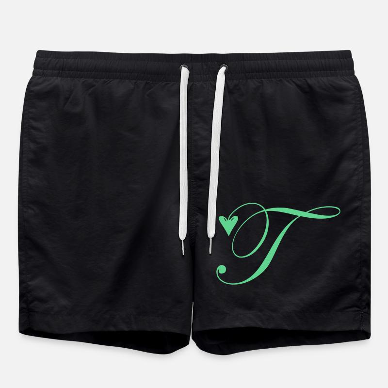 Monogramme T Coeur Vigne - Short de bain - noir