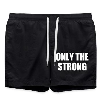 only the strong - Short de bain - noir - Devant - AI Model Male 185 light (185cm)