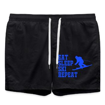 SKIER MANGER DORMIR RÉPÉTER - Short de bain - noir - Devant - AI Model Male 185 light (185cm)