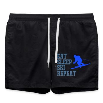 SKIER MANGER DORMIR RÉPÉTER - Short de bain - noir - Devant - AI Model Male 185 light (185cm)