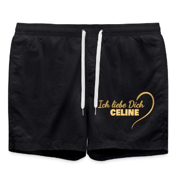 Céline dans le rôle de LiebeDich - Short de bain - noir - Devant - AI Model Male 185 light (185cm)