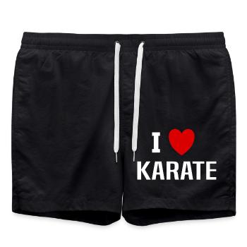 I love Karaté - Short de bain - noir - Devant - AI Model Male 185 light (185cm)