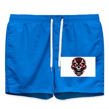 Animated skull - Swim Trunks - cobalt blue - Front
