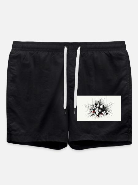 Abstract art - Swim Trunks - black