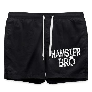 Witziges Design für Hamsterliebhaber - Badeshorts - Schwarz - Vorne - AI Model Male 185 light (185cm)
