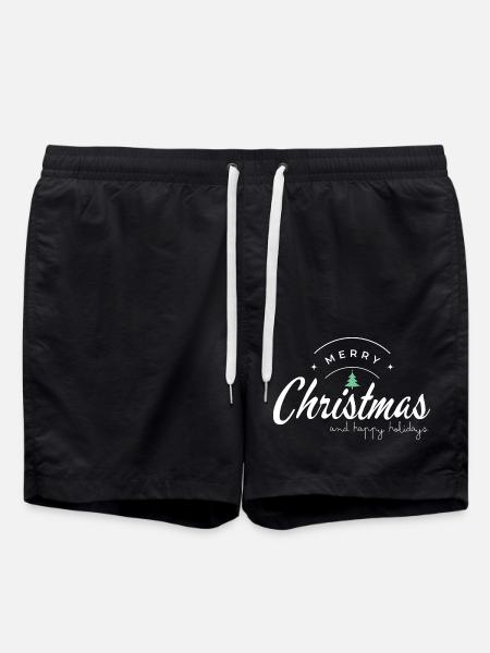 Joyeux Noël et Joyeuses Fêtes - Short de bain - noir