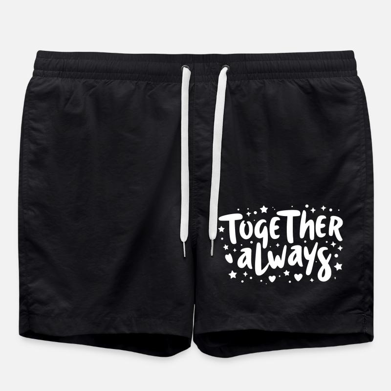 Immer zusammen - Badeshorts - Schwarz
