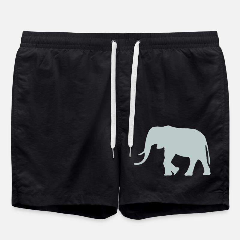 Éléphant - Short de bain - noir