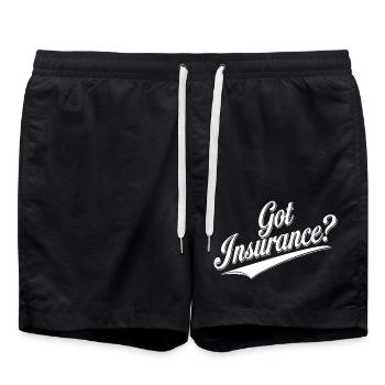 Beratung zur optimalen Absicherung - Badeshorts - Schwarz - Vorne - AI Model Male 185 light (185cm)