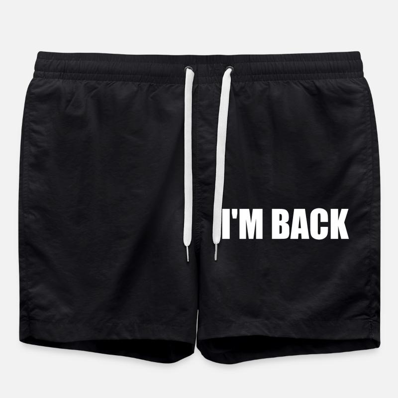 Im back - Swim Trunks - black