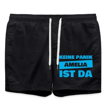 Vorname Amelia - Badeshorts - Schwarz - Vorne - AI Model Male 185 light (185cm)