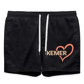 Gift for Kemer - Swim Trunks - black - Front - AI Model Male 185 light (185cm)
