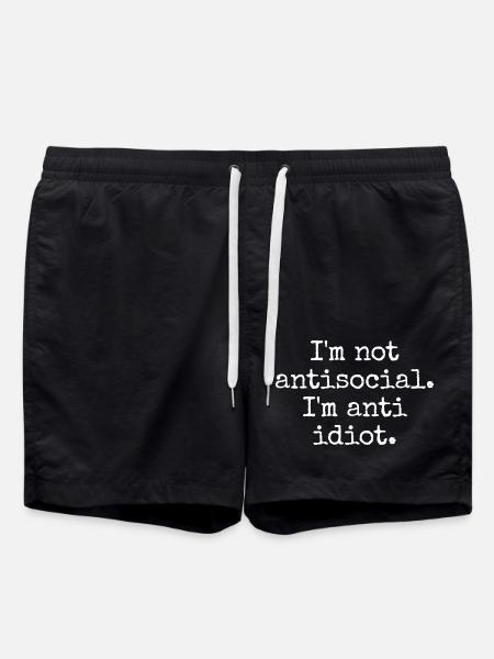 Sarcastic introvert - Swim Trunks - black
