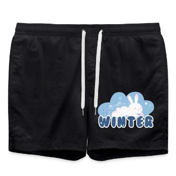 Winter Rabbit - Badeshorts - Schwarz - Vorne - AI Model Male 185 light (185cm)