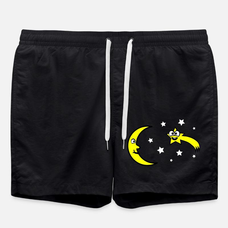 Moon and stars - Swim Trunks - black