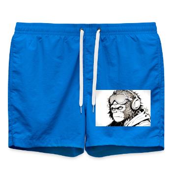 Singe cool dans un style futuriste - Short de bain - cobalt blue - Devant