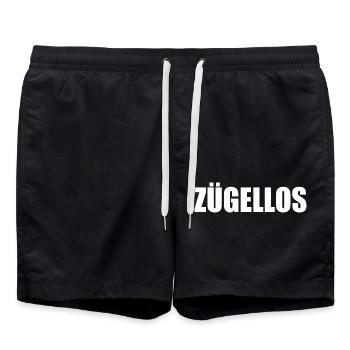 zügellos - Badeshorts - Schwarz - Vorne - AI Model Male 185 light (185cm)