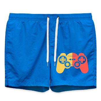 Vintage Retro Gaming Controller - Swim Trunks - cobalt blue - Front