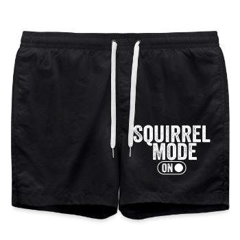 Squirrel mode on - Short de bain - noir - Devant - AI Model Male 185 light (185cm)