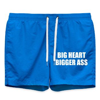 Big heart bigger ass - Swim Trunks - cobalt blue - Front