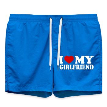 I love my girlfriend - Badeshorts - Cobalt blue - Vorne
