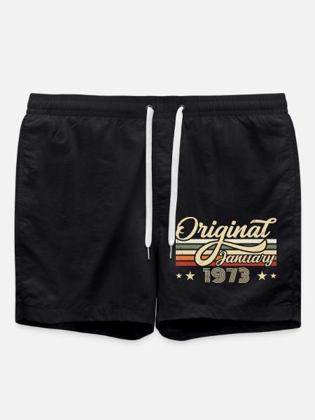 Födelsedag Januari 1973 Januari Född i Januari - Badshorts - svart