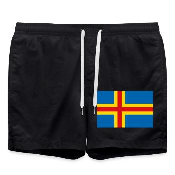 Åland Islands - Swim Trunks - black - Front - AI Model Male 185 light (185cm)