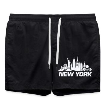 horizon de new york - Short de bain - noir - Devant - AI Model Male 185 light (185cm)